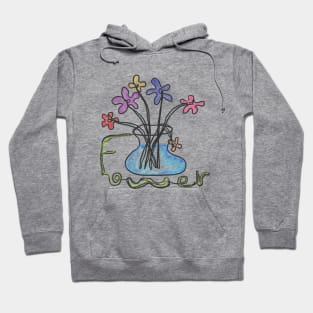 flowers, one line drawing Hoodie